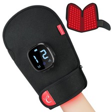 Comfytemp 5000mAh Cordless Red Light Therapy Glove for Hand, 360  Black
