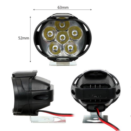 Lights Work light 6 LED Work Lamp 12V Spot Fog Waterproof 2pcs 63*52mm - Picture 13 of 22