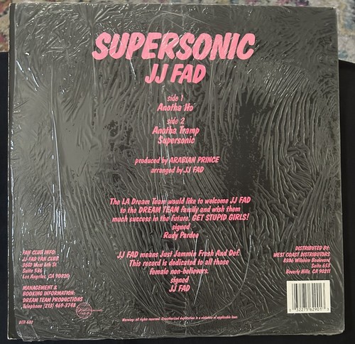 JJ Fad "Supersonic / Anotha Ho / Anotha Tramp" Record 12" Single - Picture 2 of 4
