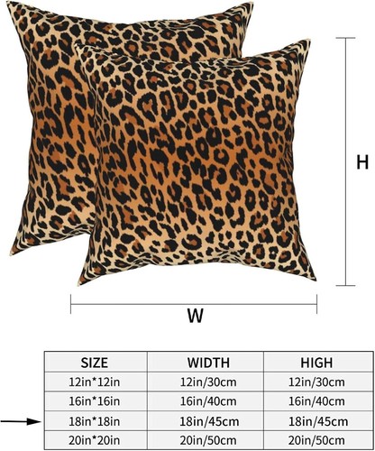 Leopard Throw Pillow 18" x (Pack of 2), Cover - Picture 4 of 7