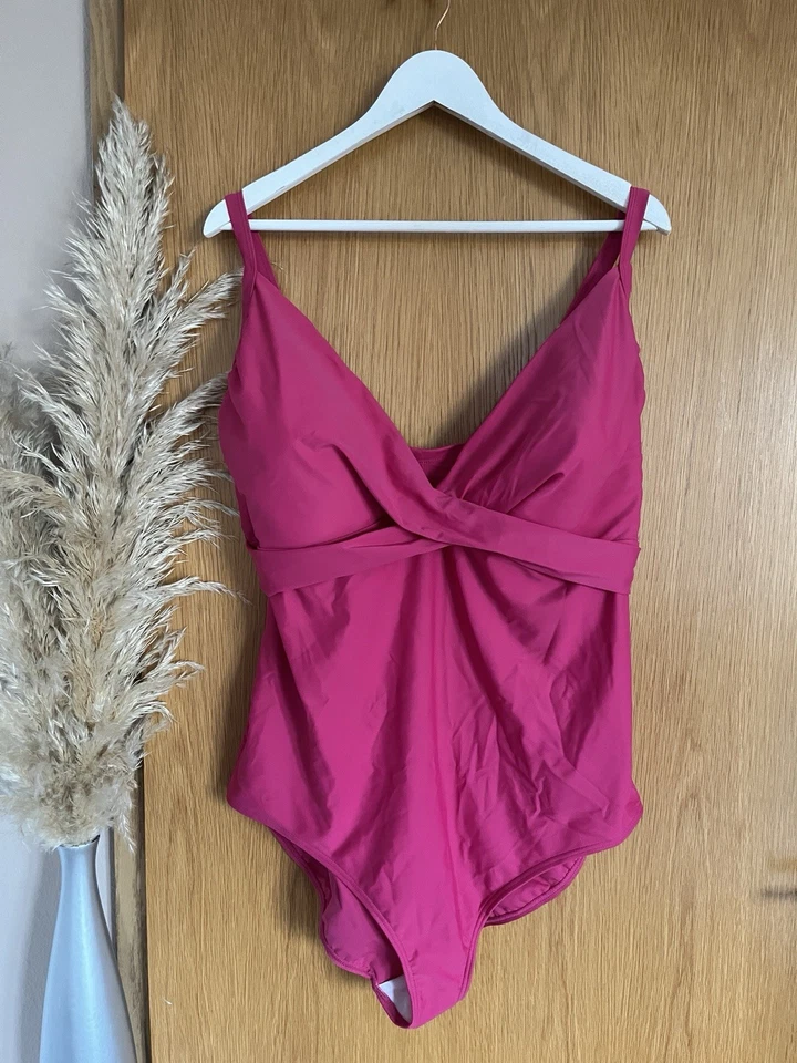 Neckermann Badeanzug ~ Gr. 2XL 52 F Cup ~ Pink ~ Figurformend ~ NEU mit Etikett - Bild 2 von 4