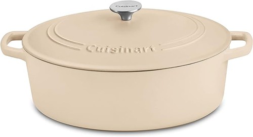 Cuisinart 7 Qt Oval Casserole CI770-33TNW - Tan - Scratch & Dent - Picture 1 of 5