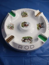 Vintage U.S. Military Collectible Rare German Ausburg Rod Gun Club Cigar Ashtray