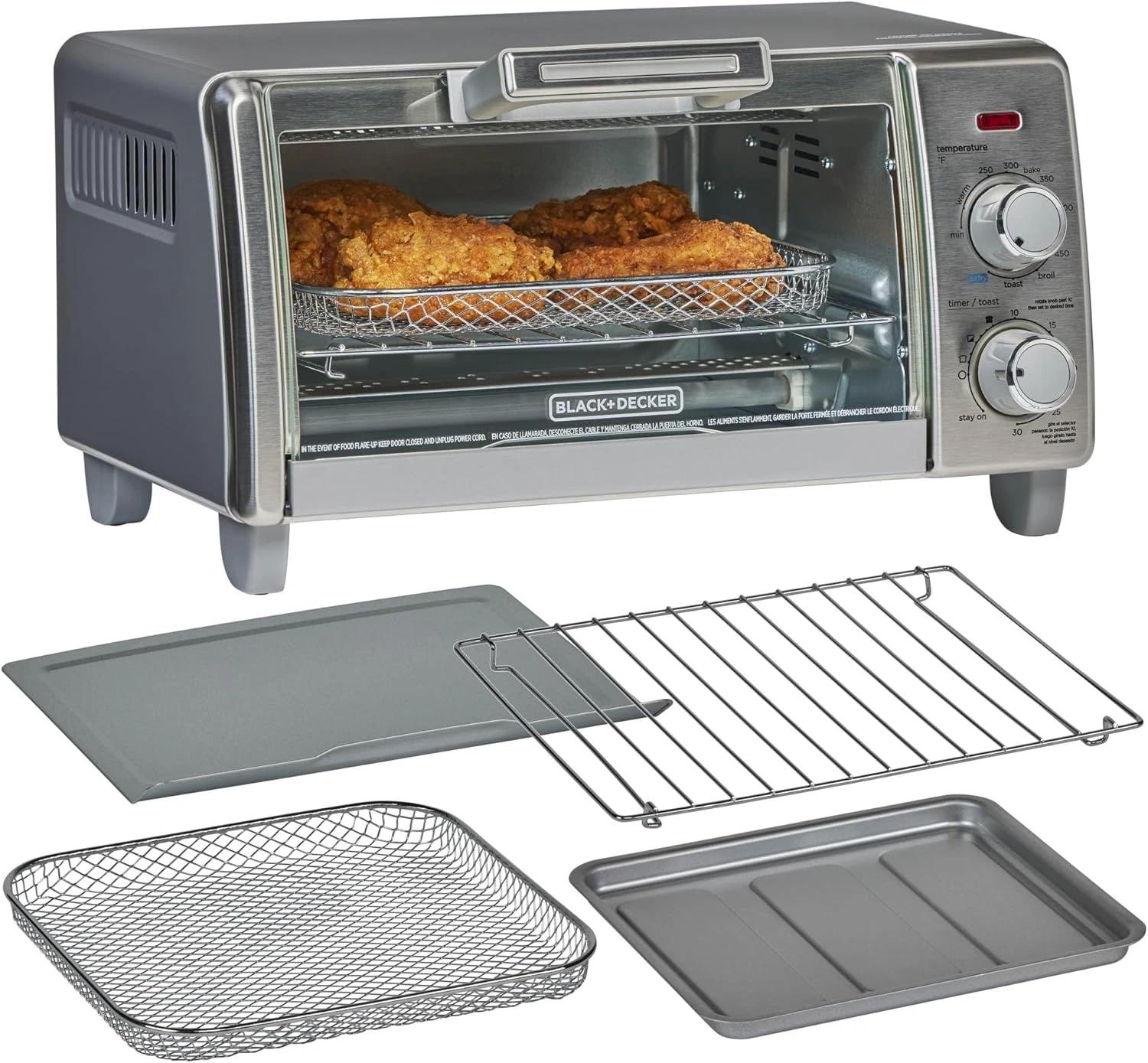 BLACK+DECKER 5-in-1 Air Fry Countertop Oven, Medium Capacity, Stainless Steel
Opens in a new window