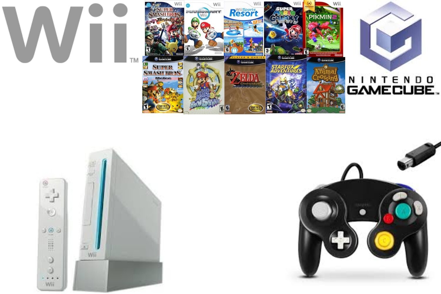 Wii console bundle with 150 games and 1-8 controllers (Please Read Description)