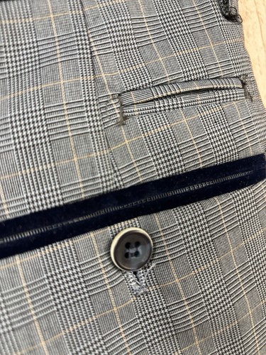Marc Darcy Cole 3 Piece Suit Tweed Blue Windowpane 40” Jacket W32 W30 WORN TWICE - Picture 19 of 24