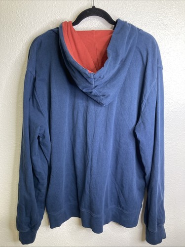 Mens Ralph Lauren Denim & Supply Thermal Waffle Lined Full Zip Hoodie Navy XXL - Picture 3 of 3