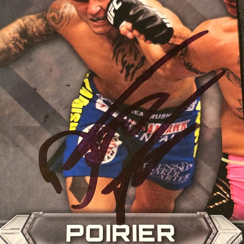 2014 Topps UFC Knockout Dustin Poirier #47 Authentic Autograph On Card - Picture 4 of 11