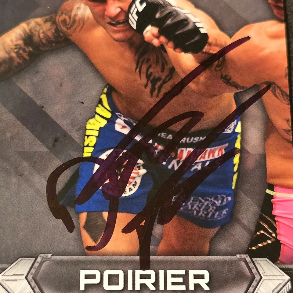 2014 Topps UFC Knockout Dustin Poirier #47  Authentic Autograph On Card - Image 4 of 4