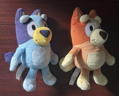 Bluey & Bingo Pair- Bluey Soft Plush Toy 18cm By Moose 2018 ABC Ludo Studios - Foto 22 di 24