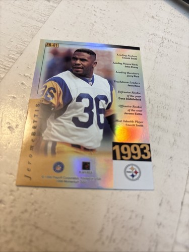 Jerome Bettis 1999 Playoff Momentum SSD Rookie Recall #RR-01 Pittsburgh Steelers - Picture 2 of 2