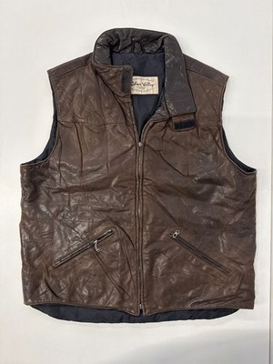 Vintage Lederweste 50'' Brustumfang (3846)