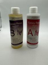 Epoxy Resin Crystal Clear Hard Resin  Hardener Apoxy 8oz Each Self Leveling