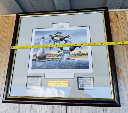 Georgia 1997 Waterfowl Conservation Stamp Print Jerry Raedeke Signed Framed - Picture 6 of 8
