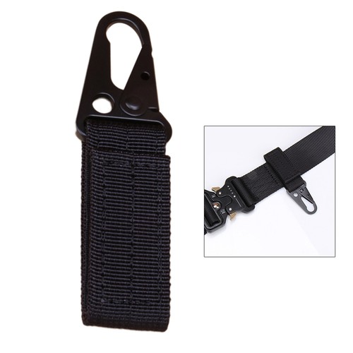 Nylon Webbing Buckle Fire Starter Keychain Outdoor Tactical Hanging - Picture 12 of 12