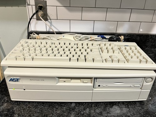 AST Advantage Vintage PC Computer 624E Tastatur & Maus Windows 98
