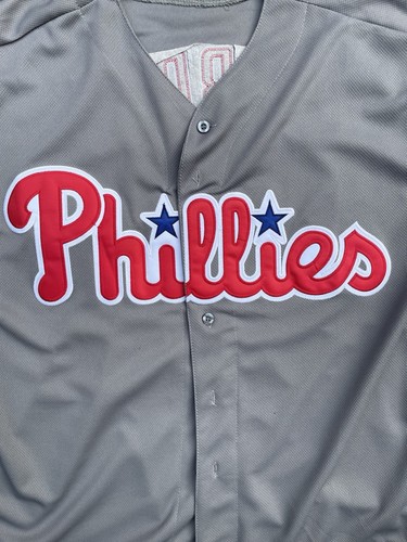 Majestic Bryce Harper Phillies Grey Jersey Mens XL Stitched Flex Base - Picture 4 of 14