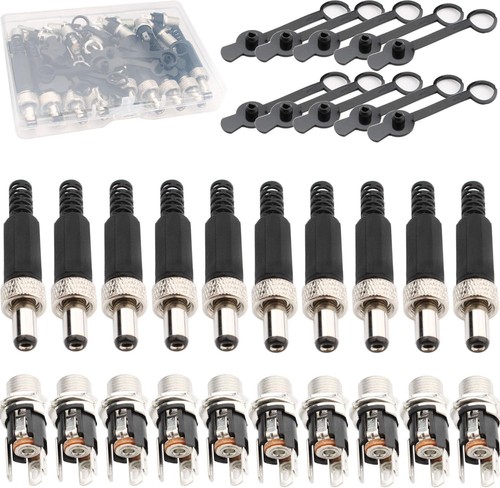 10PCS 5.5 x 2.5mm dc power connector,12 volt barrel connector,barrel jack panel - Picture 1 of 7