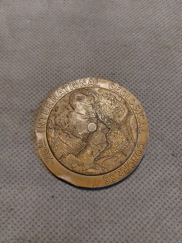 1878 1980 International geological congress art medal by cochet 90mm - Imagen 4 de 4
