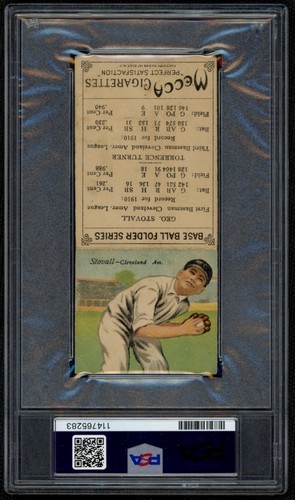 1911 Mecca T201 Meca carpetas dobles George Stovall & Terrence Turner ~ PSA 2 - Imagen 3 de 3