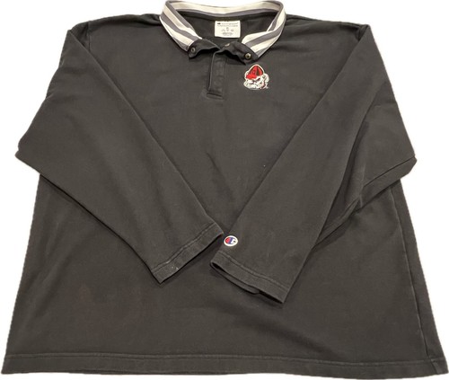 Herren Schwarz Champion Georgia Bulldogs Henley Snap Pullover NCAA Gr. XL GA *Lesen - Bild 1 von 16