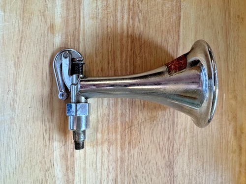 Vtg Hollywood Chrome Wolf Whistle Horn Yoder Ford Flathead Custom Lowrider SCTA