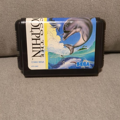SEGA MEGA DRIVE Cartridge/ ECCO THE DOLPHINE Used Tested - Picture 2 of 5