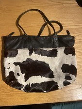 Owen Barry Genuine Cowhide & Leather Shoulder Bag - Black