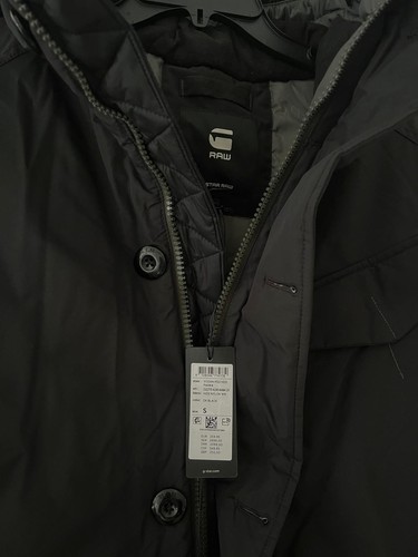 Chaquetas parka acolchadas con capucha G-STAR para hombre - negras - talla pequeña - nuevas con etiquetas - Imagen 2 de 11