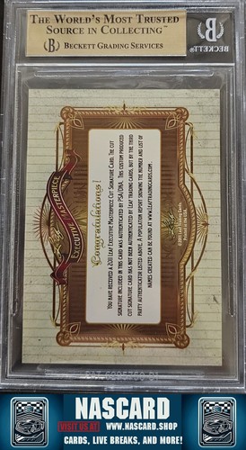 2011 Leaf Cut Signature Executive Collection Masterpiece Dale Earnhardt Sr. #1/1 - Picture 2 of 2