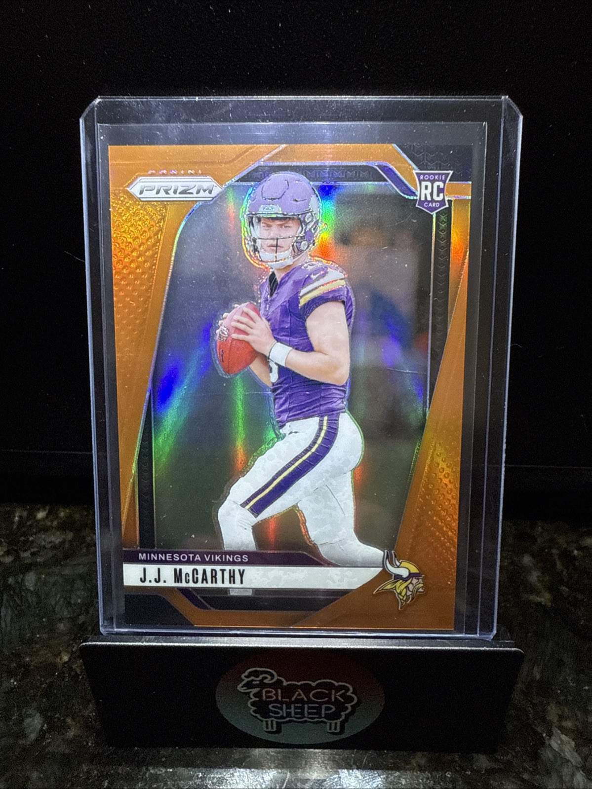 2024 Panini Prizm - Rookies J.J. McCarthy #400 Orange Prizm /249 (RC)