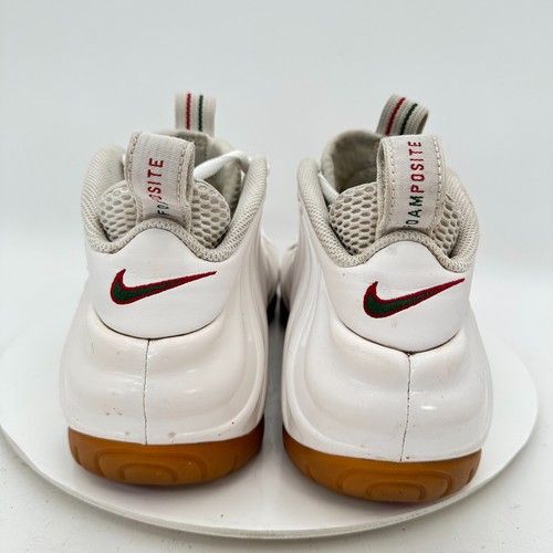 Nike Air Foamposite Pro Men Size 8.5 624041-102 White Red Green Gum Shoes - Picture 5 of 11