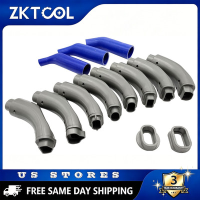ZKTOOL 13Pcs Intake Valve Carbon Cleaning Walnut Blasting Adapter