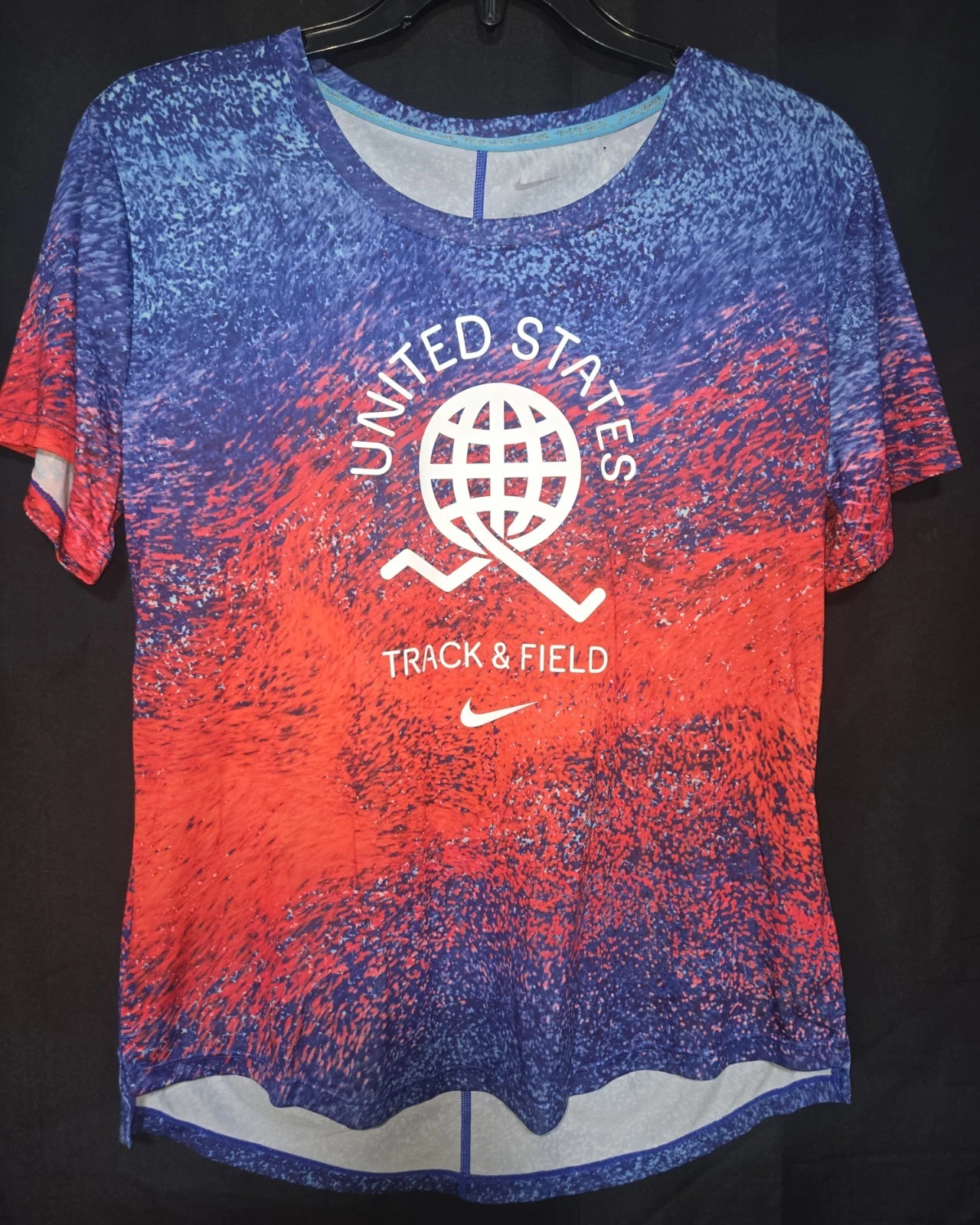 Nike USA Track And Field Small Shirt Blue Red