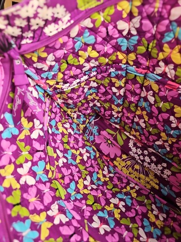 Vera Bradley Flutterby Large Tote Bag - Picture 9 of 21