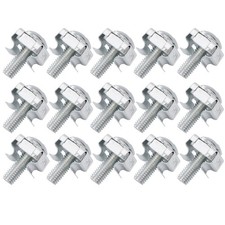 100 Pcs Galvanized Steel Server Rack Mount Screws and Square Insert Nuts