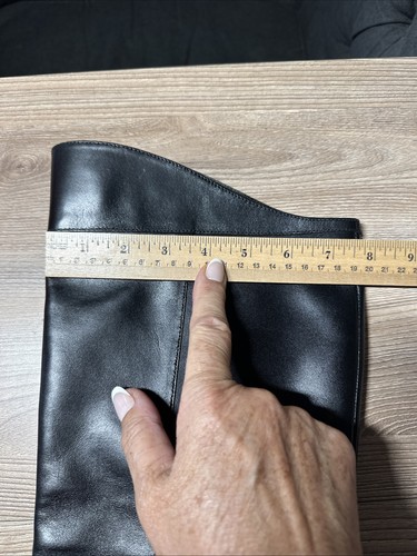 Marciano schwarze kniehohe Lederstiefel, Schnalle, neu ohne Etikett Damengröße 11M EU 41 - Bild 15 von 15