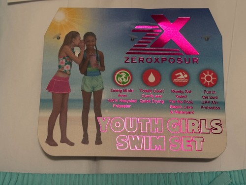 ZeroXposure Youth Girls 3-Piece Swim Set ~ Size L-14 - Picture 4 of 5