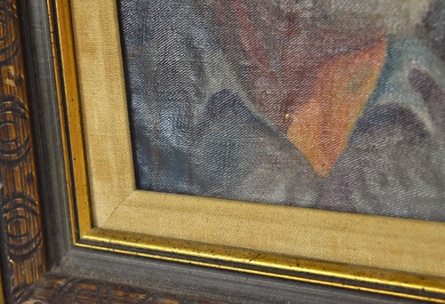 Vintage Oil Painting Portrait of Bald Man with Gray Goatee - Picture 6 of 7