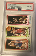 1980 Topps J.Van Breda Kolff, J.Erving(Dr. J),M.Johnson PSA Graded 6 EX - MT
