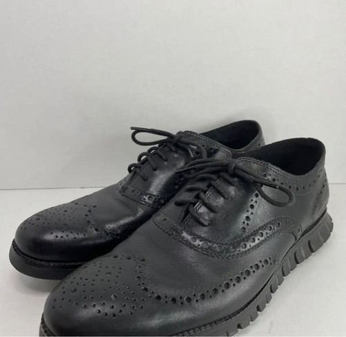 Cole Haan Men's Black Zerogrand Wingtip Oxford Dress Shoes C20719 Sz 11 M - Picture 3 of 9
