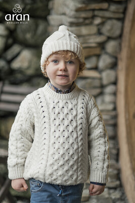 Aran Woollen Mills Kinder Supersoft Merino Aran Pullover
