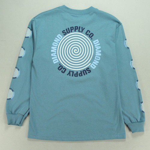 Diamond Spiral L/S T-Shirt – Blue in sizes S,L - Picture 4 of 7