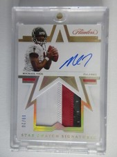 2021 Panini Flawless NFL Michael Vick On Card Auto SSP Worn Jersey Patch 9/20