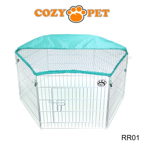 Rabbit Run Galvanised Cozy Pet Play Pen Guinea Pig Dog Playpen Puppy Cage Hutch - Picture 2 of 167
