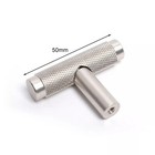Contemporary Knurled T Bar Knob for Cabinets and Drawers Easy Installation