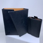The Frenchie Co Double Black Leather Anti-Theft Thin AT Speed Wallet NWB