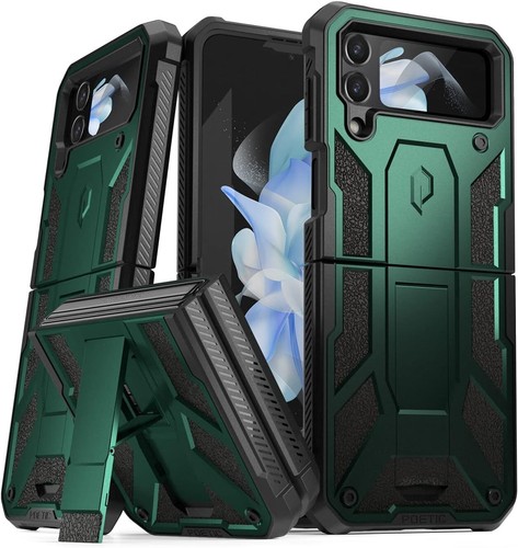 For Galaxy Z Flip 7 FE Flip 6 / Flip 5 /4 Case Poetic with Built-in Screen Cover - 第 12/24 張圖片