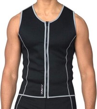 SAUNAFX Men's Sauna Sweat Suit Vest for Exercise and Heat Training, Neoprene M