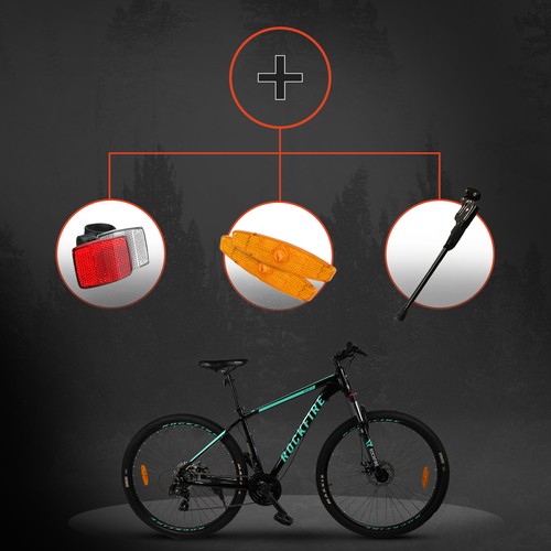 MalTrack Mountainbike MTB ROCKFIRE 29 Zoll Schwarz Aluminium Rahmen 18" - Bild 6 von 12